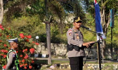 Apel Jam Pimpinan, Kapolres Rote Ndao Tegaskan Jaga Nama Baik Institusi