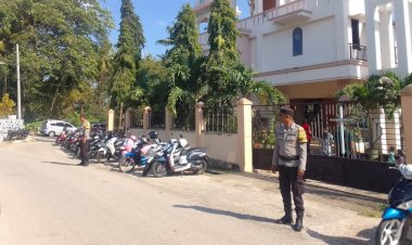 Polsek Lobalain Lakukan Pengamanan Saat Ibadah Minggu