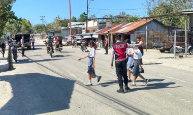 Satuan Samapta Polres Rote Ndao Gelar Patroli dan Turlalin di SMA 1 Lobalain