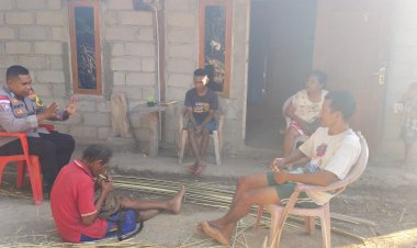 Bhabinkamtibmas Polsek Pantaibaru Gelar Kegiatan Sambang, Ajak Warga Jaga Kamtibmas
