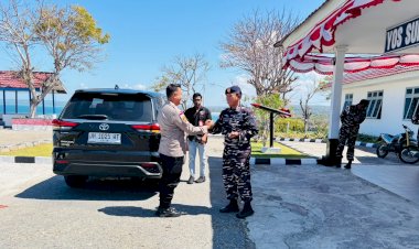 Kapolres Rote Ndao Silaturahmi ke Lanal Pulau Rote, Jaga Sinergitas Wujudkan Keamanan Bagi Masyarakat