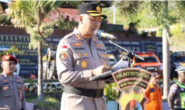Polres Rote Ndao Gelar Apel Siaga Karhutla, Dilakukan Serentak Polda NTT