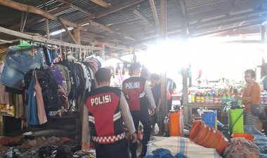 Patroli Pasar Polsek Rote Barat Laut, Ciptakan Suasana Yang Kondusif