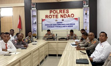 Evaluasi Kinerja, Polres Rote Ndao Gelar Rapat Anev Tingkat Polres