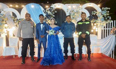 Hadiri Resepsi Pernikahan, Bhabinkamtibmas Desa Keoen Beri Imbauan Kamtibmas
