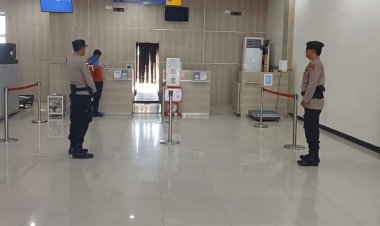 Perkuat Pengamanan Bandara, Polres Rote Ndao Hadirkan Personel