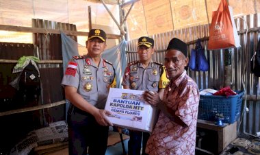 Kapolda NTT Irjen Pol. Reza Arief Dewanto Sambangi Warga Terdampak Gempa di Manggarai Barat, Salurkan Bantuan Kemanusiaan