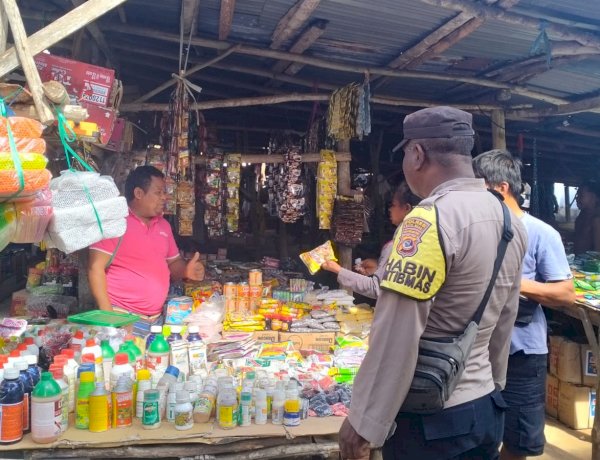 Polsek Rote Selatan Lakukan Pengamanan di Pasar Oele, Bentuk Proaktif Polri Jaga Keamanan