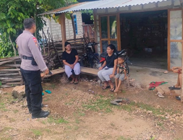 Patroli Dialogis Bhabinkamtibmas Polsek Pantaibaru Jalin Interaksi Dengan Warga Binaan