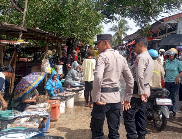 Polsek Rote Barat  Laut Laksanakan Patroli dan Pengamanan di Pasar Busalangga