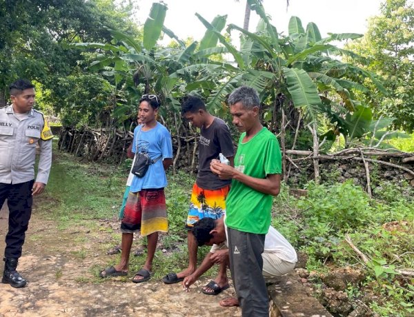 Pendekatan Preemtif Bhabinkamtibmas Polsek Rote Barat Laut, Wujud Humanis Polri Jaga Kamtibmas