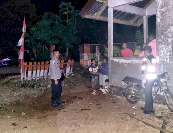 Patroli Malam Personel Polsek Rote Selatan, Hadirkan Rasa Aman Bagi Masyarakat