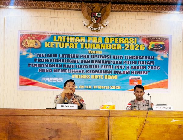 Polres Rote Ndao Gelar Lat Pra Operasi Ketupat Turangga 2026, Wujudkan Keamanan Jelang Idulfitri