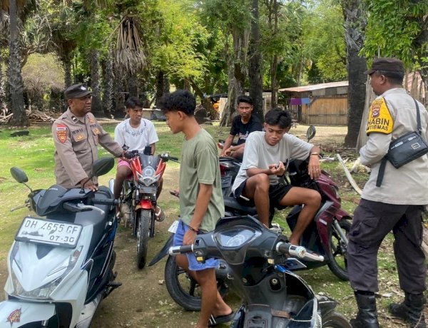 Polsek Rote Barat Daya Gelar Patroli KRYD , Cegah Tindak Pidana  di Desa Batutua