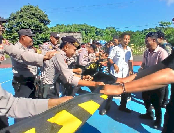 Antisipasi Demo Anarkis, Polres Rote  Ndao Masifkan Latihan Dalmas
