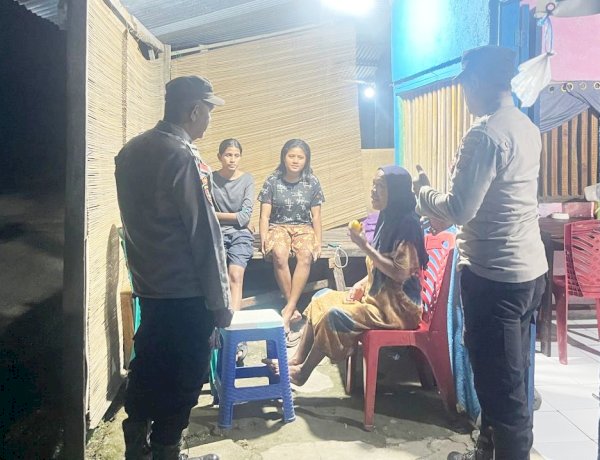 Patroli Malam Polsek Rote Barat Daya Ciptakan Situasi Aman Bagi Masyarakat Sakubatun