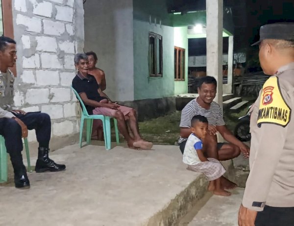 Patroli Malam Polsek Rote Barat Daya, Dekatkan Polri Dengan Warga Untuk Jaga Kamtibmas