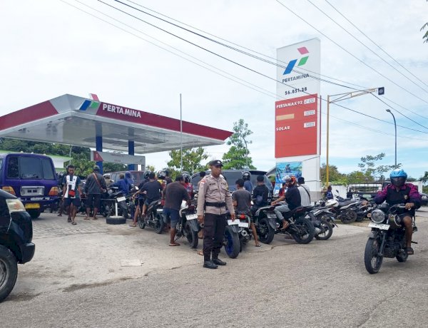 Diskresi Polsek Rote Barat Laut, Pastikan Keamanan di Area SPBU Longgo