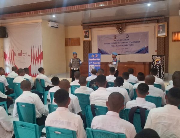 Sosialisasi Barcode Yanduan Propam Polri Bagi Peserta Diklat Satpam Gelombang VI Polda NTT