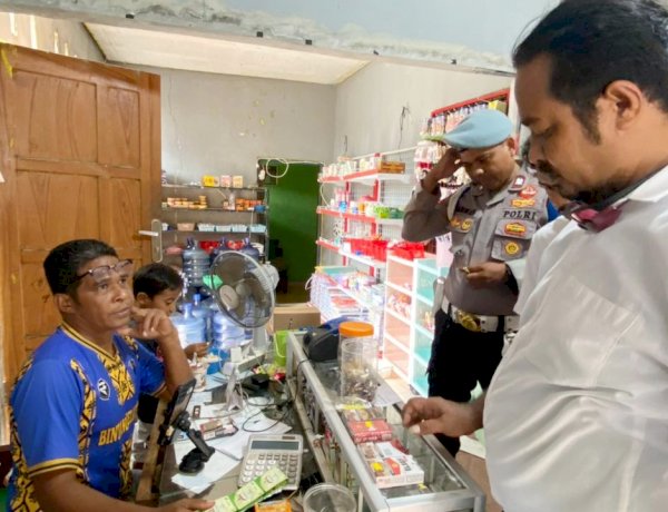 K2YD Polsek Rote Selatan, Cegah Barang Kadaluarsa Pada Kios Warga
