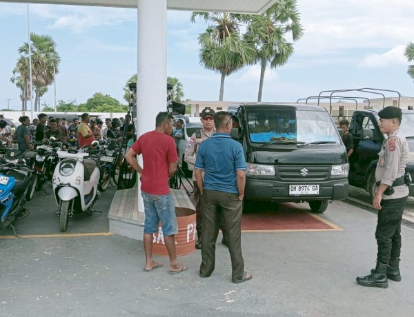 Polsek Rote Barat Lakukan Pengamanan di SPBU Sedeoen, Cegah Potensi Tindak Pidana