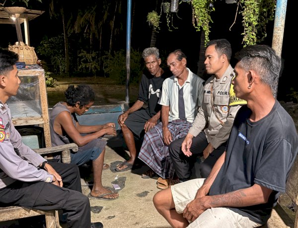Patroli Malam Polsek Rote Barat Daya Untuk Jaga Kamtibmas Tetap Kondusif