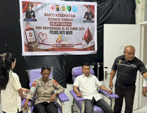 Kapolres Rote Ndao : Donor Darah Sambut HUT Bhayangkara ke-80, Bantu Selamatkan Nyawa Sesama