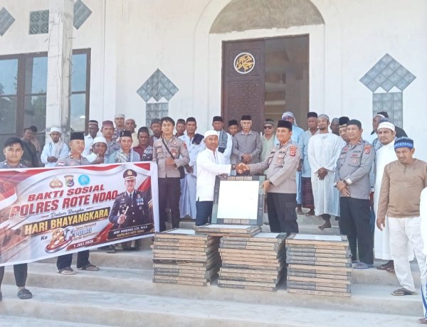 Kapolres Rote Ndao dan PJU Laksanakan Bakti Religi  Jelang Hari Bhayangkara ke 80 di Oelaba