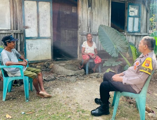 Bhabinkamtibmas Polsek Rote Barat Daya Lakukan Sambang, Pantau Kondisi Keamanan Warga Binaan