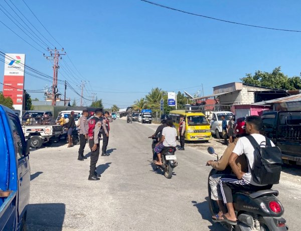Satuan Samapta Polres Rote Ndao Lakukan Pengaturan Arus Lalu Lintas, Cegah Lakalantas
