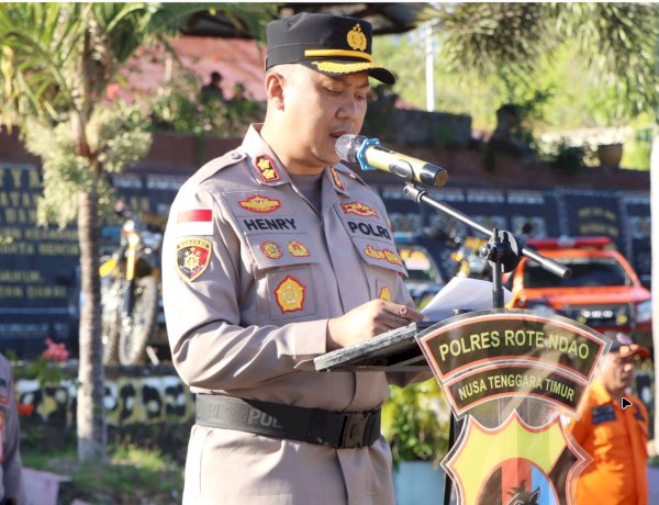 Polres Rote Ndao Gelar Apel Siaga Karhutla, Dilakukan Serentak Polda NTT