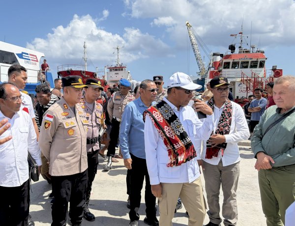 Tiba di Rote Ndao, Wagub NTT Disambut Kapolres dan Pejabat Daerah