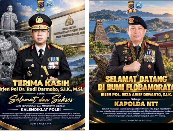 Rotasi Kepemimpinan Polri: Irjen Pol. Reza Arief Dewanto Dipercaya Jabat Kapolda NTT, Irjen Pol. Rudi Darmoko Dipromosi Jadi Kalemdiklat Polri