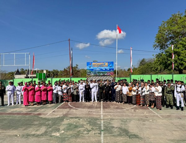 Kapolres Rote Ndao Hadiri Upacara HUT TNI ke-81, Wujud Soliditas dan Sinergitas TNI Polri di Pulau Terselatan NKRI