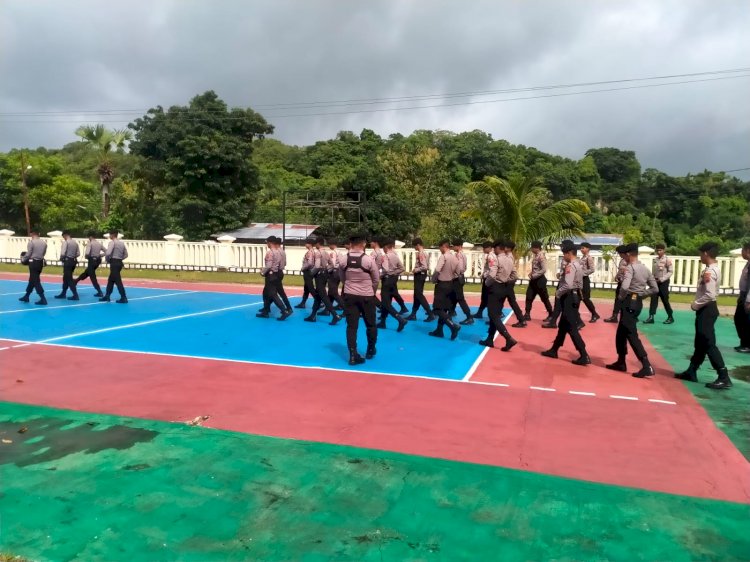 Tingkatkan Kemampuan Bintara Remaja, Satuan Samapta Polres Rote Ndao Latih Pengendalian Massa
