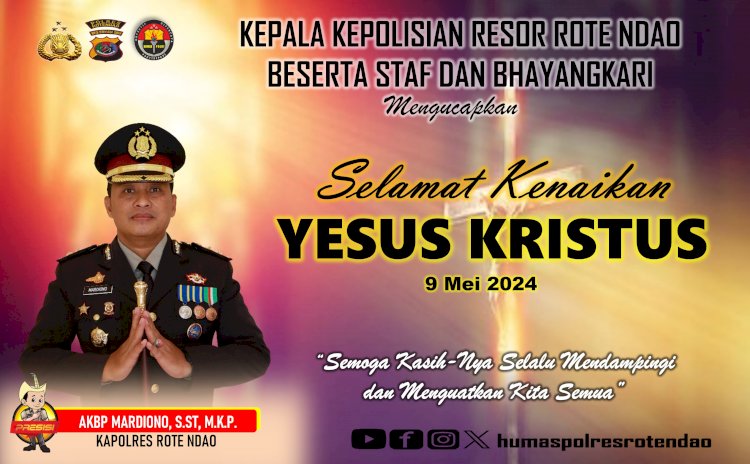 Kapolres Beri Ucapan Selamat Hari Kenaikan Yesus Kristus Kepada Umat Nasrani