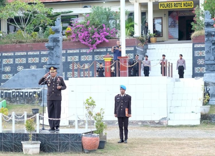 Peringati Hari Lahir Pancasila, Polres Rote Ndao Gelar Upacara Bendera