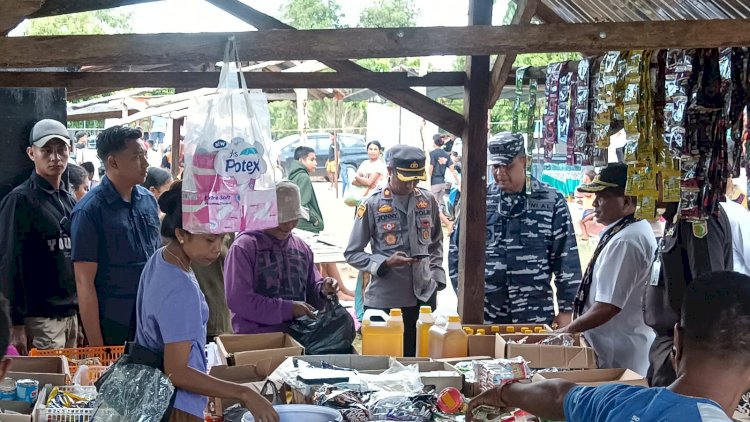 Wakapolresrotendao Hadiri Gerakan Pangan Murah Di Pasar Aduoen