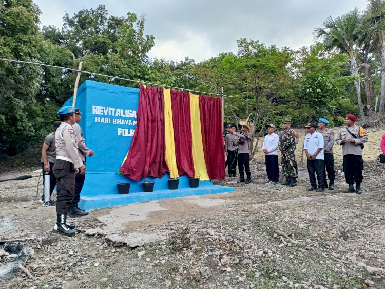 Hari Bhayangkara Ke-78, Polres Rote Ndao Revitalisasi Sarana Air Bersih, Wakapolres : Semoga Fasilitas Ini Dapat Bermanfaat Bagi Masyarakat