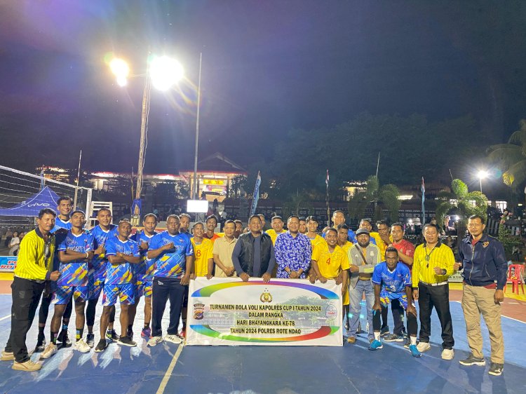 Adu Gengsi Partai Final  Volly Kapolres Cup I 2024