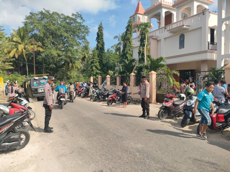 Pengamanan Ibadah Oleh Personel Polsek Jajaran Polres Rote Ndao