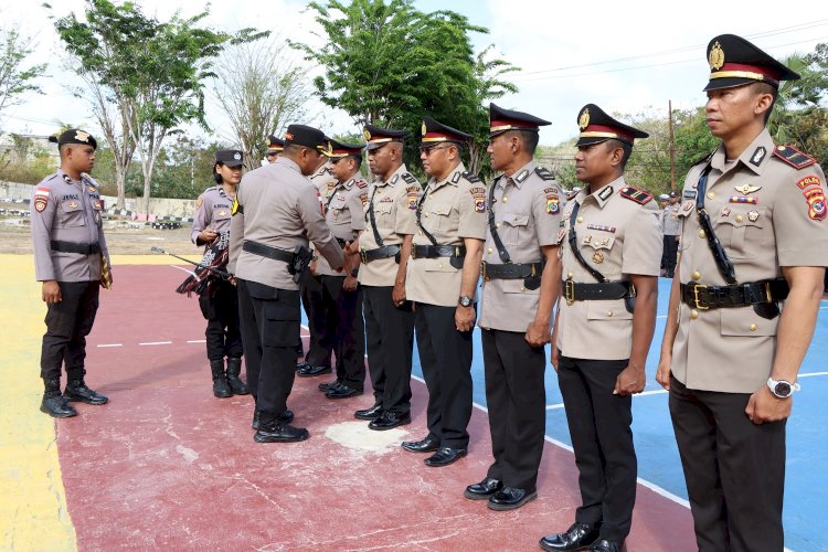 Kapolres Rote Ndao Pimpin Upacara Serah Terima Jabatan PJU dan Kapolsek