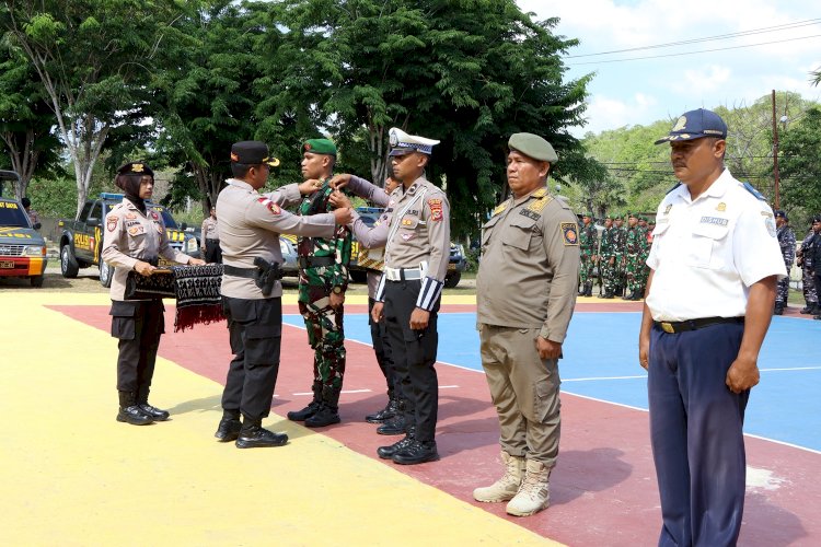 Kapolres Rote Ndao Pimpin Apel Gelar Pasukan Operasi Zebra Turangga 2024