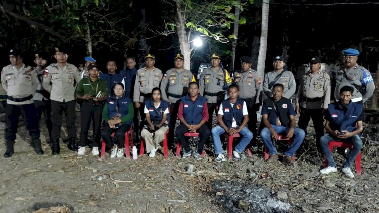 Kapolres Rote Ndao Turun Langsung Lakukan Monitoring Pelaksanaan Pengamanan  Kampanye  Oleh Personelnya.