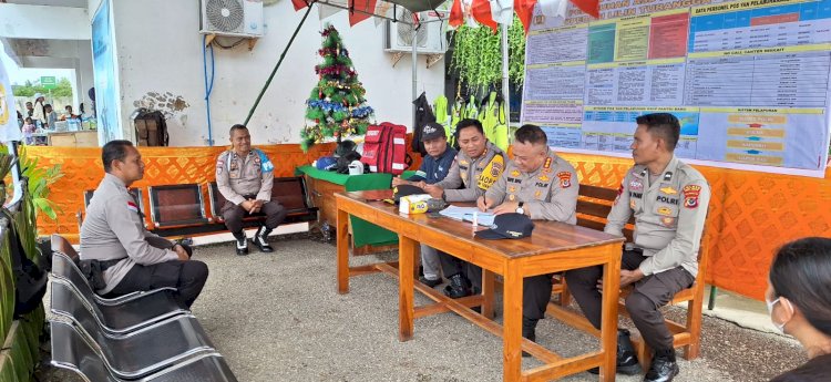 Pamatwil Polda NTT  Cek Kesiapan Pengamanan Di Pos Pelayanan Pelabuhan Pantai Baru