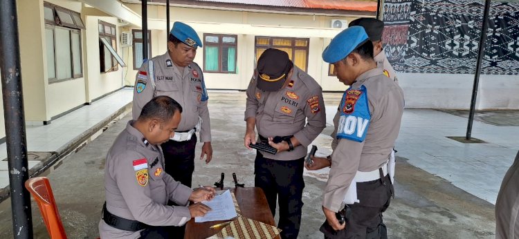 Cegah Penyalahgunaan Senjata Api Dinas, Polres Rote Ndao Lakukan Pemeriksaan Rutin