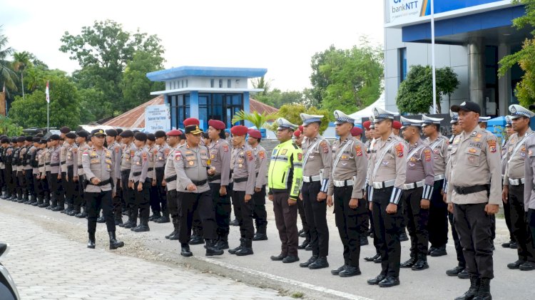 Jelang Malam Tahun Baru Polres Rote Ndao Gelar Apel Kesiapan  Pengamanan