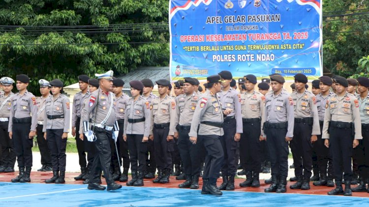 Polres Rote Ndao Gelar Apel Operasi Keselamatan Turangga 2025