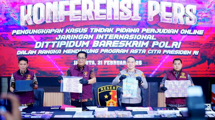 Bareskrim Polri Bongkar Jaringan Judi Online Internasional 1XBET, 9 Tersangka Diamankan