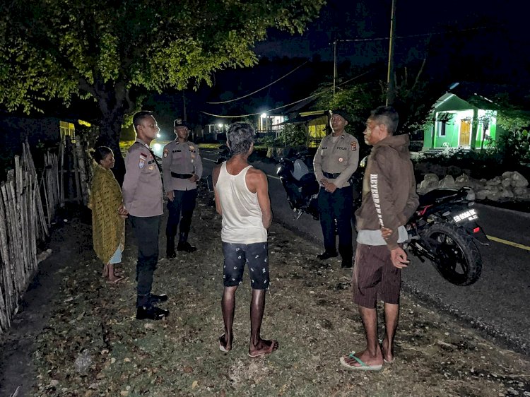 Operasi Pekat Turangga 2025, Patroli Malam Personel Polsek Rote Tengah Cegah Aksi Premanisme